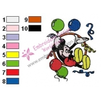 Mickey Mouse Cartoon Embroidery 70